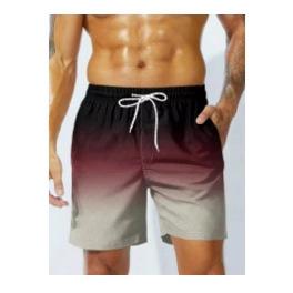 Beach Shorts, Informal Hawa Style Trend Steps for Outdoor Summer Clothing Printed Shorts