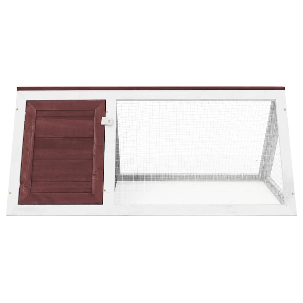 Small Animal Rabbit Hutch Brown Wood