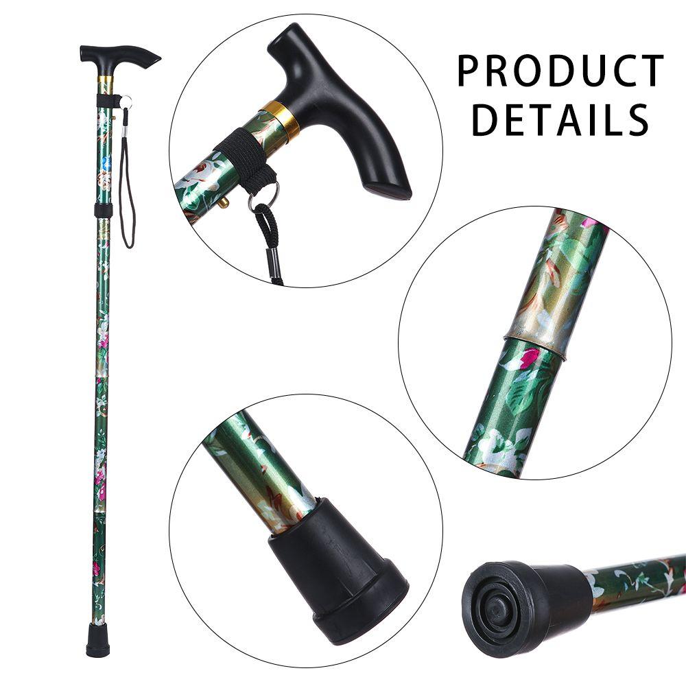 Elderly Care Gift Hiking Poles Telescopic Walking Cane Non-slip Crutches Folding Trekking Stick