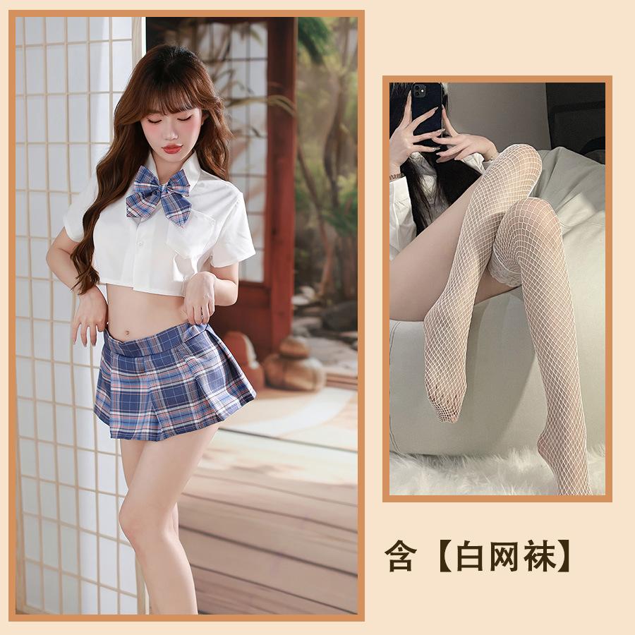 Erotic Underwear Large Size Japanese Pleated Skirt Cosplay Student Costume Jk Uniform Seduction Innocent Suit Woman