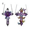 Rose Suncatcher Pendant 2D Flat Dyed Acrylic Pendant Stained Glass Decorations Faith