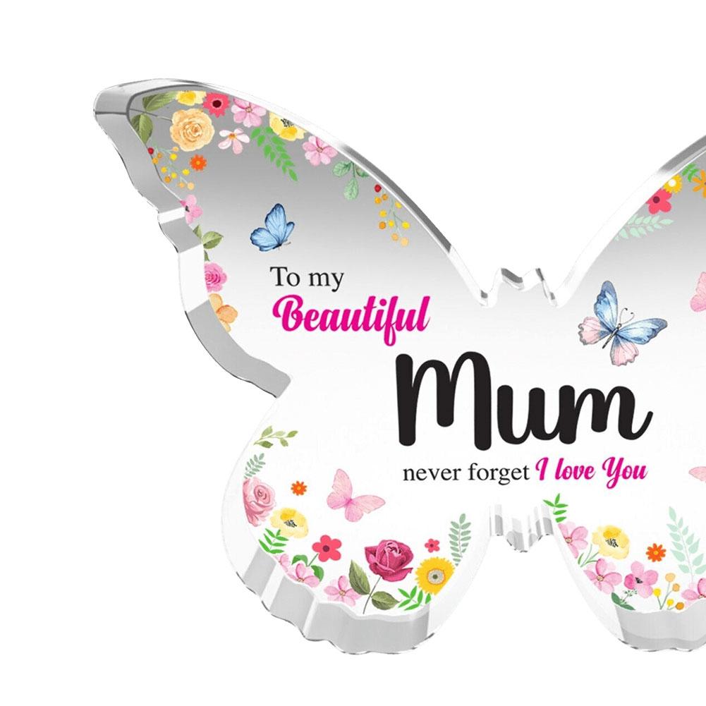 Подарки для мамы Акриловая табличка Вдохновляющий декор для стола Декоративная табличка в форме бабочки Декор для стола Подарок на День матери для мамы