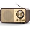 Портативная ретро Bluetooth-колонка с FM-радио, слотом для TF-карты/AUX, встроенным микрофоном для звонков hands-free/для улицы/путешествий/в подарок
