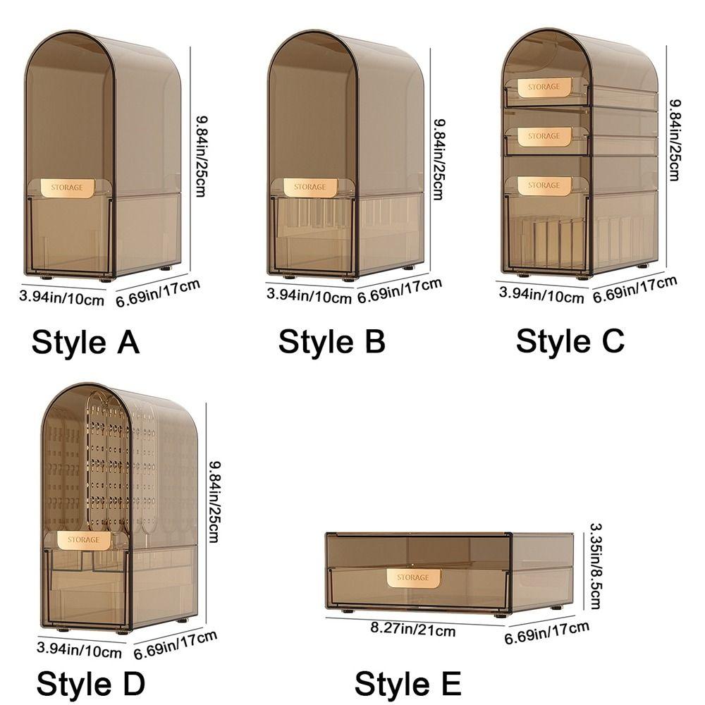 Transparent Jewelry Display Rack Dustproof Lipstick Box Acrylic Cosmetics Storage Box for Home