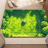 Cartoon Soccer Field Doormat Green Grass Football Court Print Sport Theme Mat For Boys Room Door