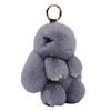Брелок-помпон из меха кролика рекс - Милый плюшевый кролик-подвеска и шарм для сумки