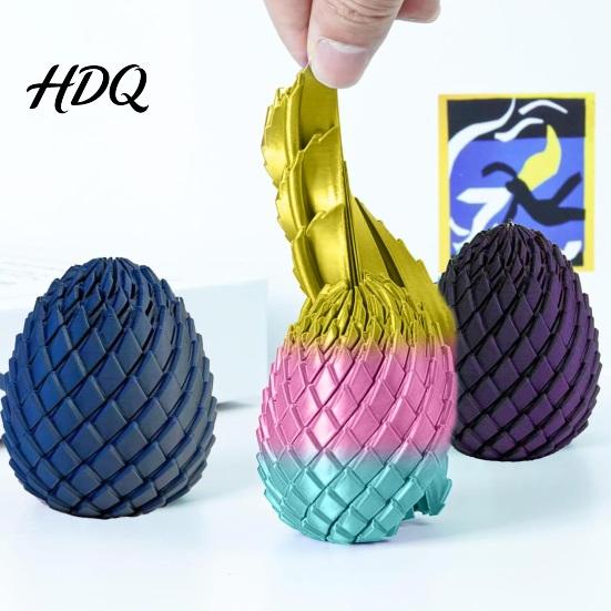 Наполнитель для пасхальной корзины 3D-печатная вращающаяся игрушка-яйцо Снятие стресса Спиральный дракон Фиджет Наполнители для офисного стола Подарки на вечеринку
