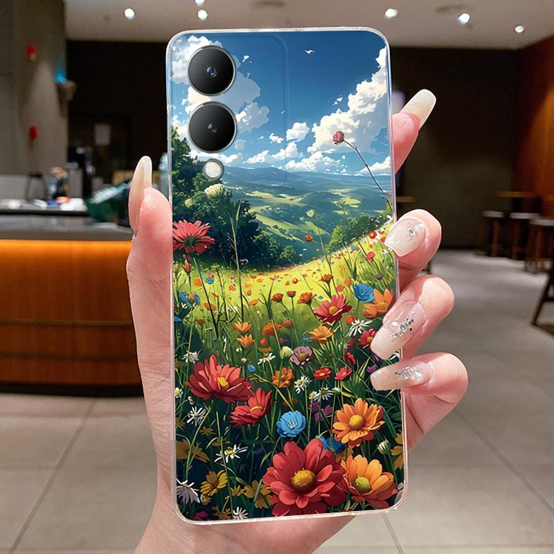 Чехол для Vivo Y17s Чехол VivoY17s Y 17s Роскошный Милый Крутой Мальчики Девочки Прозрачный Мягкий Силикон ТПУ Чехлы для Телефона Задняя Крышка Funda