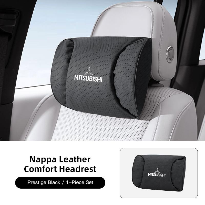 nlvc3 Keychain Leather Car Seat Headrest High-quality Comfort Waist Rest Neck Pillow For Mitsubishi Eclipse Lancer Outlander I200Space