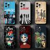 Мягкий аниме чехол для телефона G-Gorillaz для iPhone 16 16E 17 Air 15 Pro Max 14 Plus 13 Mini 11 12 7 Черная задняя крышка