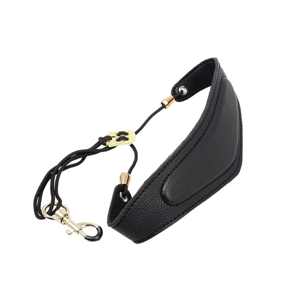 Регулируемый шейный ремешок для саксофона из искусственной кожи с латунным стальным крючком и хлопковым ремешком для саксофона