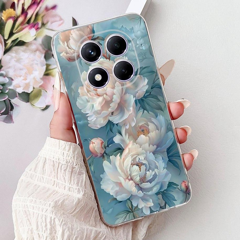 Чехол для Xiaomi Redmi Note 14 Pro Plus Новый Популярный Цветочный Мраморный Мягкий Силиконовый Чехол для Xiaomi Redmi Note 14 Pro Global Capinha