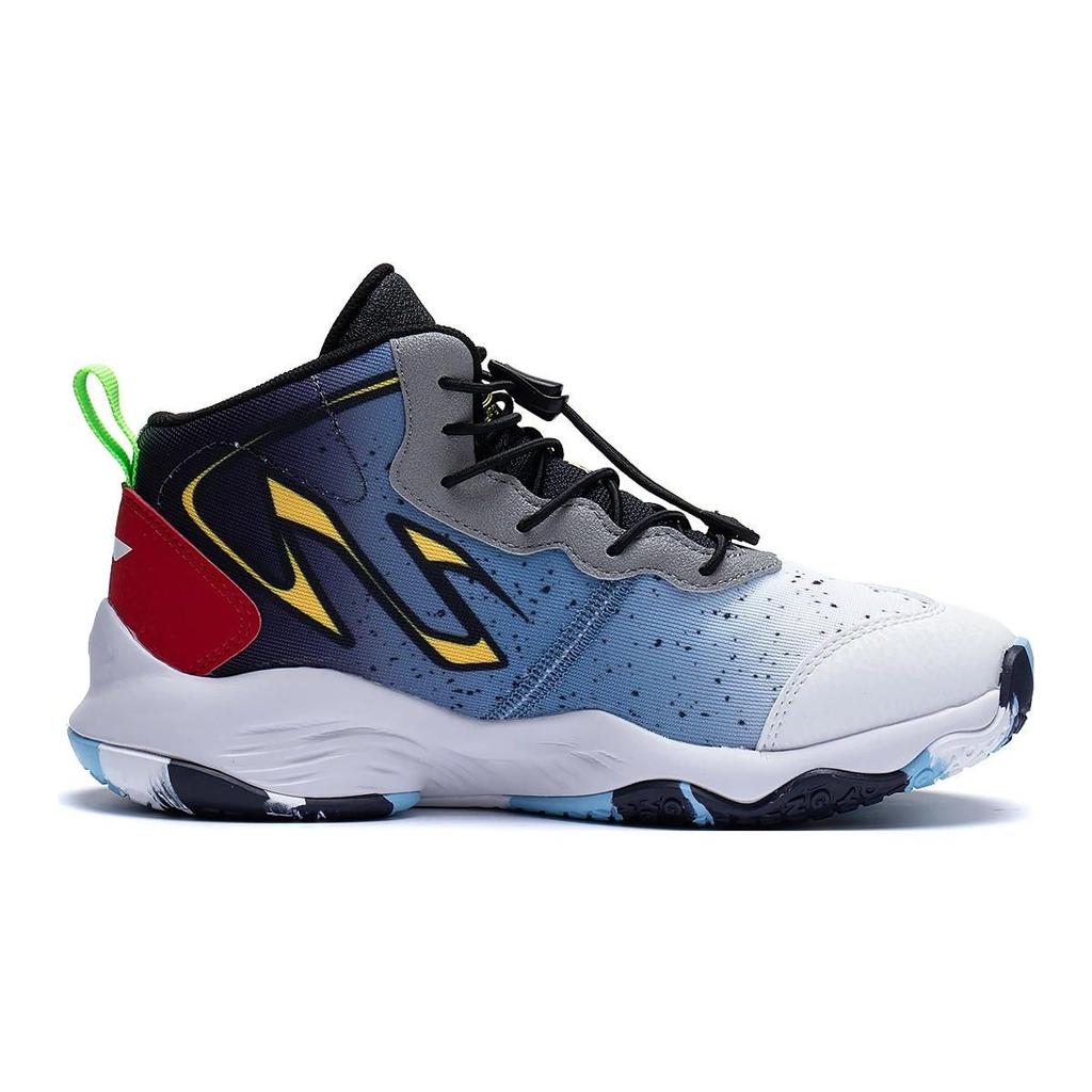 Детские баскетбольные кроссовки Li Ning Mantis Fist 1.5, удобные, универсальные, нескользящие, износостойкие, с отскоком, средней высоты, детские баскетбольные кроссовки YKBT010-3