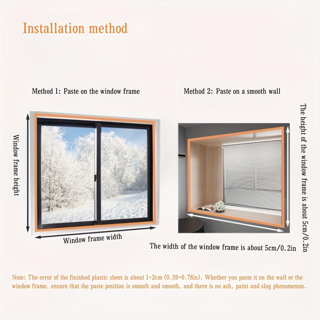 Clear Winter Window Thickened Plastic Windproof Warm Anti Cold Curtain Thermal Insulated for Bedroom