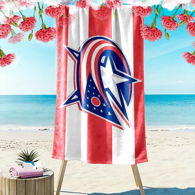 New York Rangers4 Print Beach Towel, Large Soft Quick Dry Towel for Beach Camping Swimming