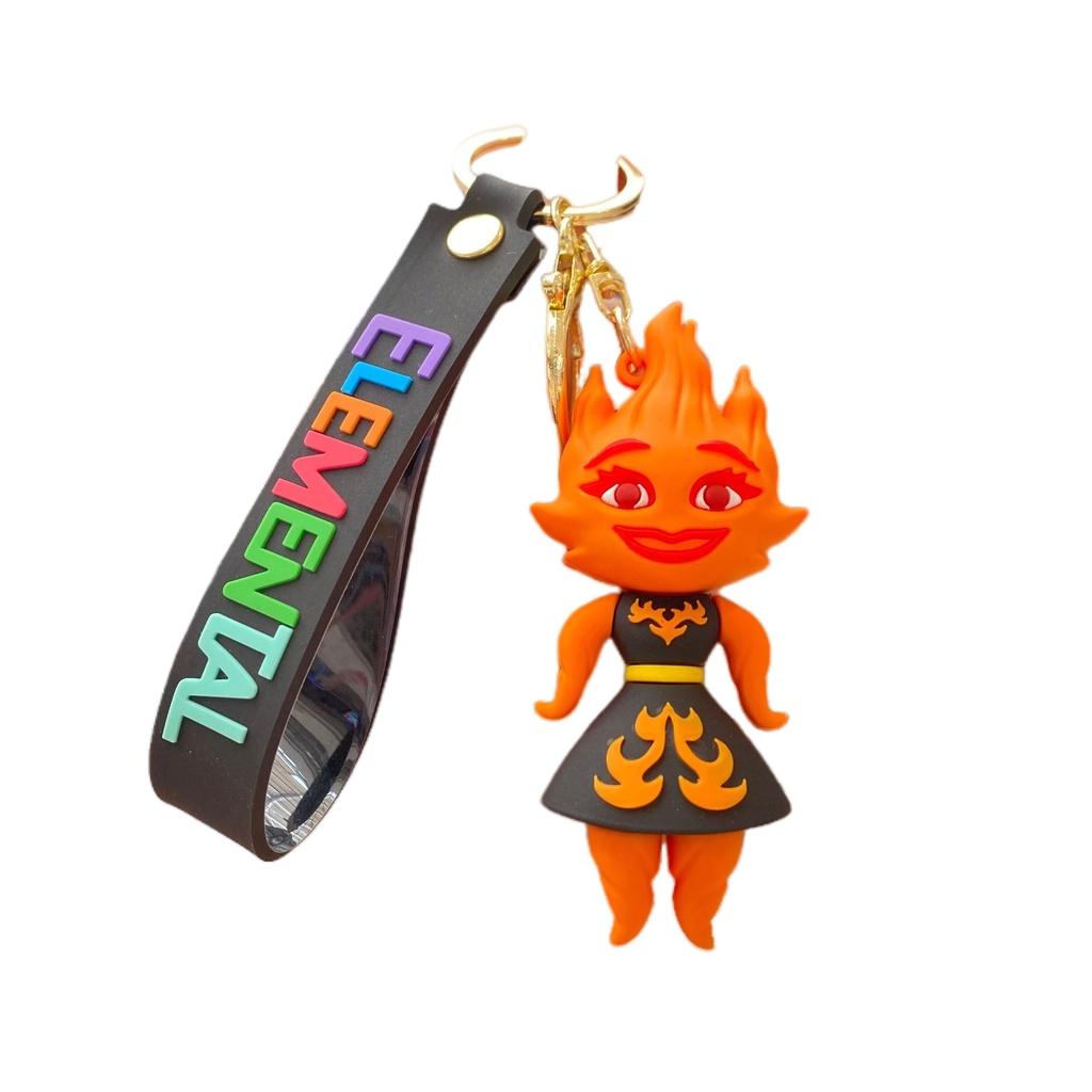 Cute Elemental City Pvc Keychain For Kids And Adults