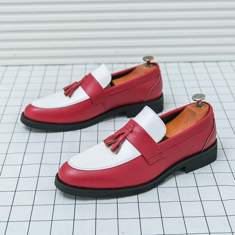 Модные мужские деловые формальные туфли с кисточками, мужские повседневные удобные брендовые туфли из маленькой кожи, мужские модные лоферы, размеры 38-46