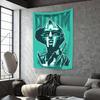 American Hip Hop Singer Tapestry Mf Dooms Printed Home Decor Aesthetics Wall Hanging Living Room Dormitory Party Background