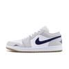 Air Jordan 1 Амортизация Нескользящая Низкие Винтажные Баскетбольные Кроссовки Унисекс Белый Серый 553558-146(Команда746- )