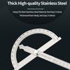 Goniometer Stainless Steel Angle Meter Metal Angle Finder Protractor Angle Ruler Woodworking Tools