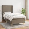 Vidaxl Континентальная кровать с матрасом, цвет тауп, ткань, 90x190 см