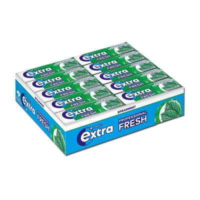 Жевательная резинка Wrigley Extra Fresh без сахара, вкус мяты, 10 упаковок x 30 упаковок