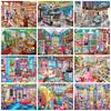 5d Diy Diamond Painting Shop Home Decor Square/round Вышивка House Landscape Mosaic Cake Wall Sticker