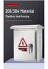 304 Stainless Steel Rainproof Outdoor Electrical Control Box - Surface-Mounted, IP201 Waterproof for Surveillance