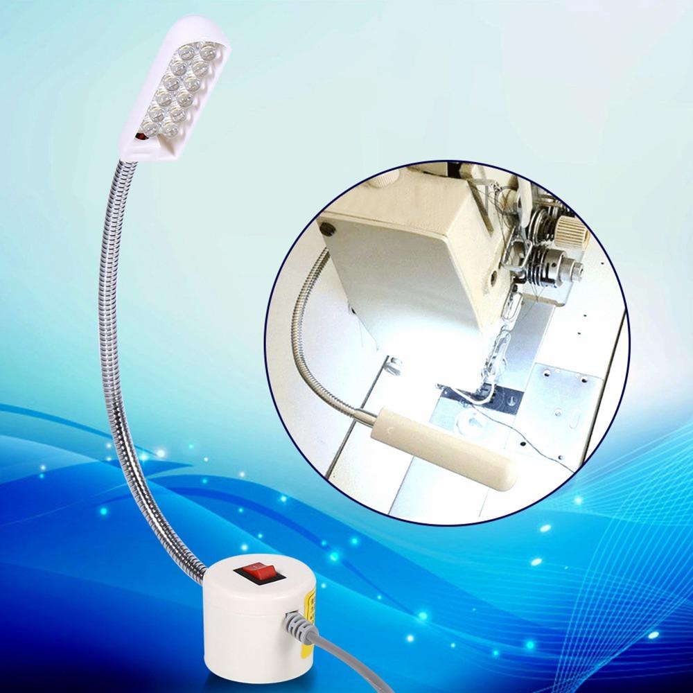 Flexible Gooseneck LED Work Lamp Magnetic Mounting Base Sewing Machine Lamp  Home Tailor Store