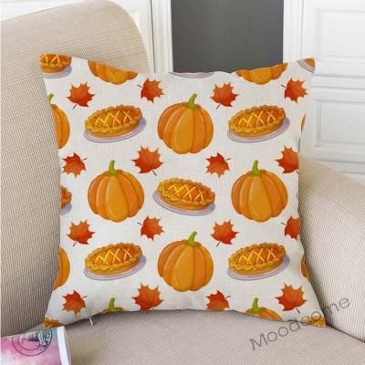 Gold Autumn Fall Pumpkin Harvest Art Thanksgiving Day Decoration Throw Pillow Car Pillow Case Cotton Linen Sofa Cushion Covers