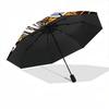 1PC Halloween Hello Kitty Pattern Auto Folding Umbrella, Portable Collapsible Design, Casual Outdoor Accessory, For All Seasons, Christmas Birthday Fe
