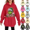 Children's Fashionable Casual Long-sleeved Loose Christmas Print Pullover Hooded Sweatshirt