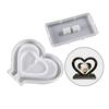 Resin Photo Frame Molds Heart Shape Silicone Mold for DIY Casting Epoxy Mould with Base Crafts for Table Home Decoration