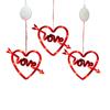 3 шт. Гирлянды-сердечки на присосках, Портативная лампа любви, Оконные гирлянды на День святого Валентина с пультом дистанционного управления, Праздничное романтическое освещение для
