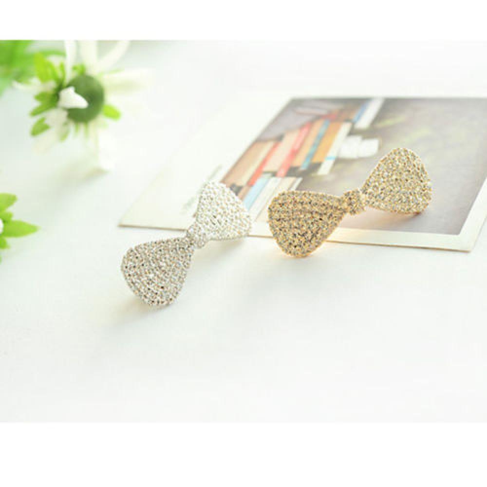 Fashion Jewelry Clamp Rhinestone Hairpin Bowknot Barrette Hair Clip