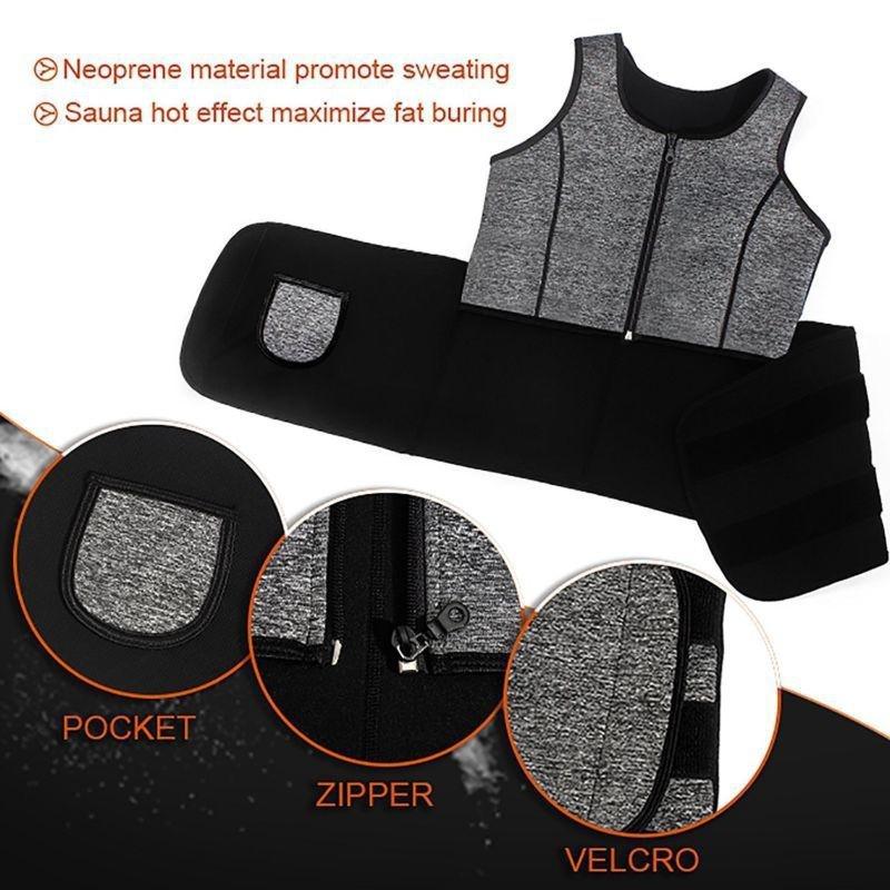 Мужской спортивный жилет для сауны, тренажер для талии, формирователь тела, майка, компрессионная рубашка, компрессионный спортивный костюм для тренировок, фитнес, поддержка спины, спортивный костюм