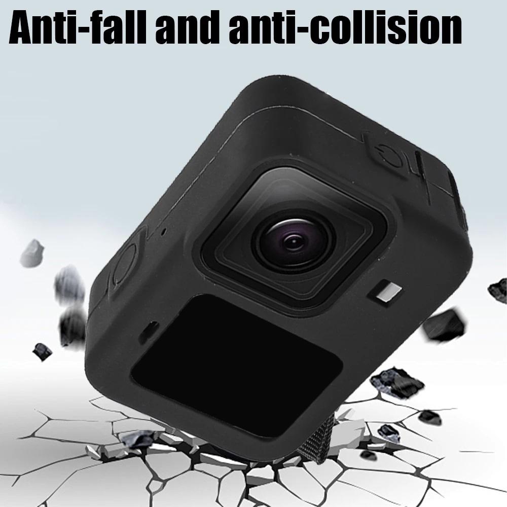 Мягкий силиконовый защитный чехол для камеры GoPro Hero 12 11 10 9, полный корпус, защитная оболочка с ремешком для GoPro 12 11 10