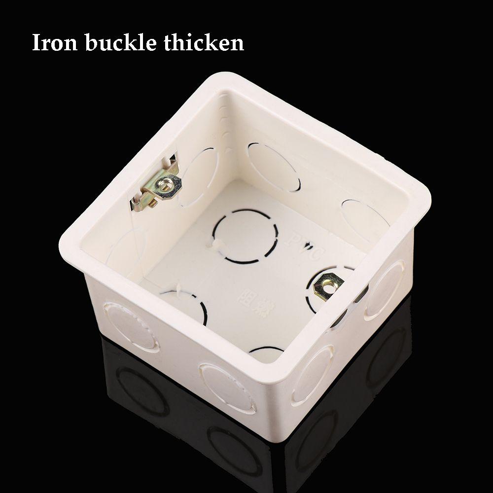 Home Equiments Light Touch PVC Plastic Wall Mounting Box Junction Concealed Bottom Switch Cassette