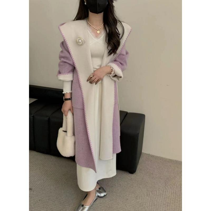 Autumn and Winter New Style Small, Stylish, Age-reducing, Sweet Lapels, Loose Korean Style, Versatile Wool Coat