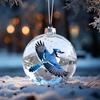 Natures Birds Crystal Glass Christmas Tree Ornament Set With Plastic Material For Holiday Decor