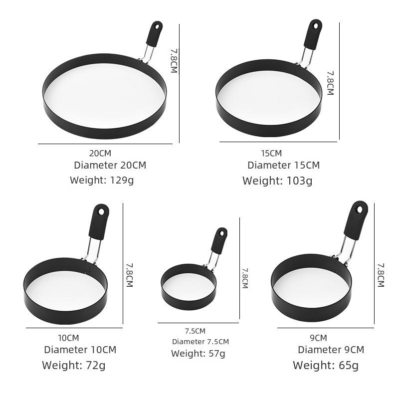 Stainless Steel Round Omelette Maker & Egg Mold for Kitchen Baking