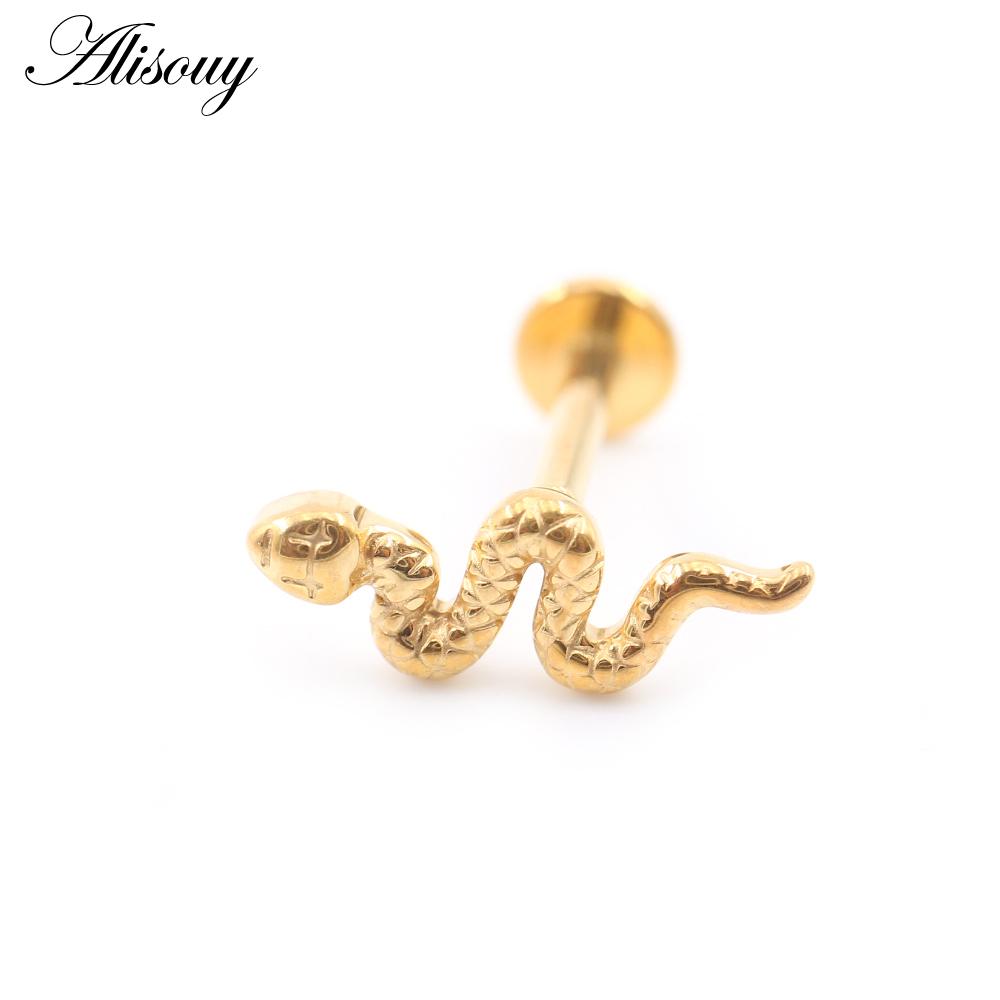 1 шт. титановая морская звезда, змея, ножницы, молоток, луна, циркон, лабрет, кольцо-гвоздик для губ, серьги для хряща уха, украшения для пирсинга тела