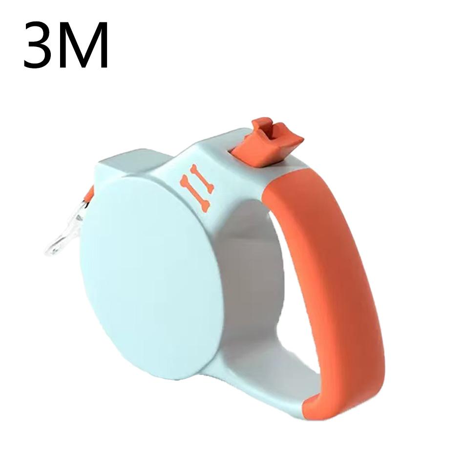 Automatic Retractable Dog Leash 3m Long-Lasting Nylon Lead for Small Dogs Cats Puppy Outside-Use Travel Standing Hiking Traction Rope