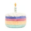 JELLYCAT Fun Food Series Rainbow Birthday Cake Soothing Doll Plush Doll 22cm Tall