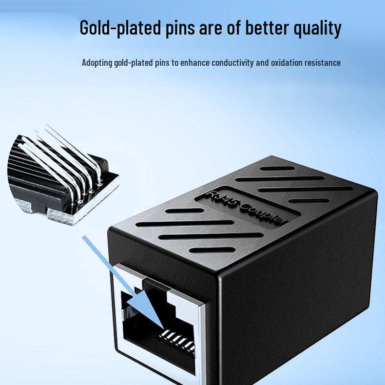 RJ45 Gigabit Network T-Adapter Splitter Extender