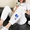 Женские быстросохнущие леггинсы Ice Silk, лето 2025 г., на шнурке, с девятью точками, M-4XL, простые, тонкие, повседневные.