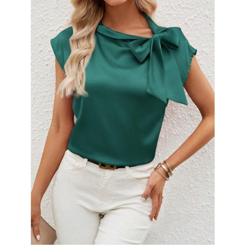 Women's Summer New Half Bow Bow Niche Design Top