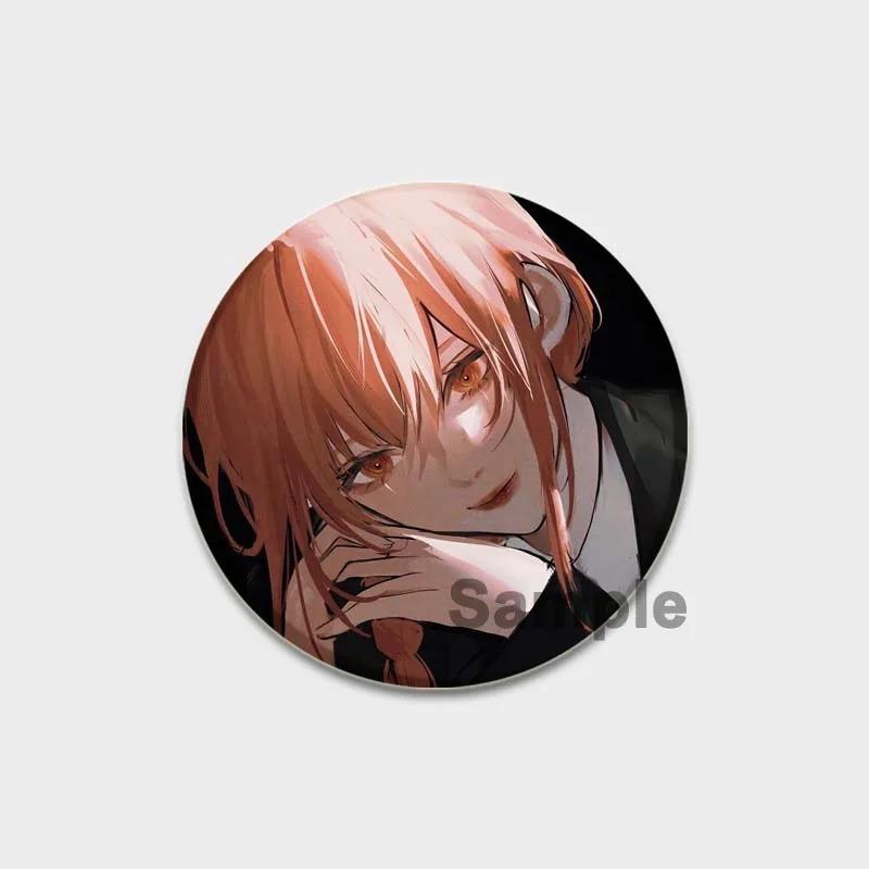 32/44/58MM Chainsaw Man Enamel Pin Brooch, Cute Anime Figure, Power Makima Lapel Pins, Backpack, T-shirt, Jewelry Accessories, Gifts