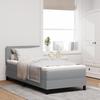 VidaXL Boxspring Bed with Mattress Light Grey 90x200 Cm Fabric 3338580