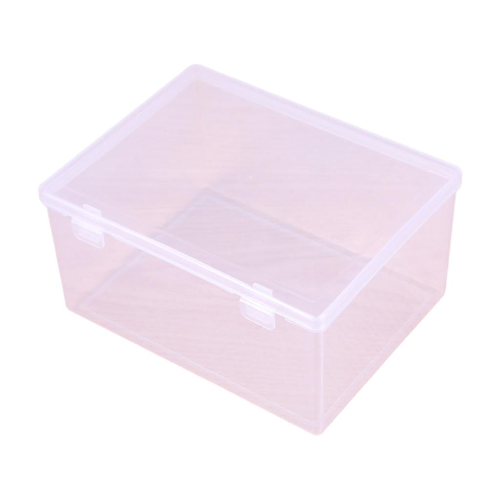 Jewelry Storage Box Practical Clear Storage Box with Lid Small Storage-Bins Transparent Storage Container for Organizing